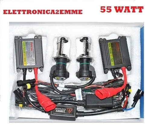 KIT BIXENON AUTO H4-3 6K CANBUS 55w PER TUTTE LE AUTO CHE MONTANO LAMPADE H4-3