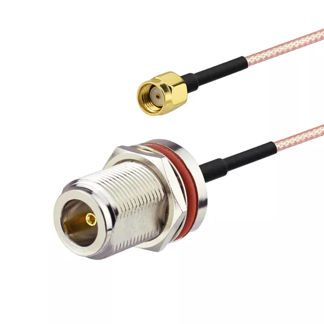 RP-SMA-Stecker auf N-Typ-Anbaubuchse 50 Ohm RG316 verlustarmes Koaxial-HF-Kabel