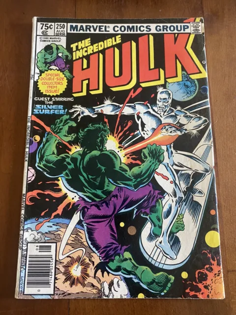 The Incredible Hulk #250 (1980) 1st App Sabra, Guest Starring Silver Surfer FN 