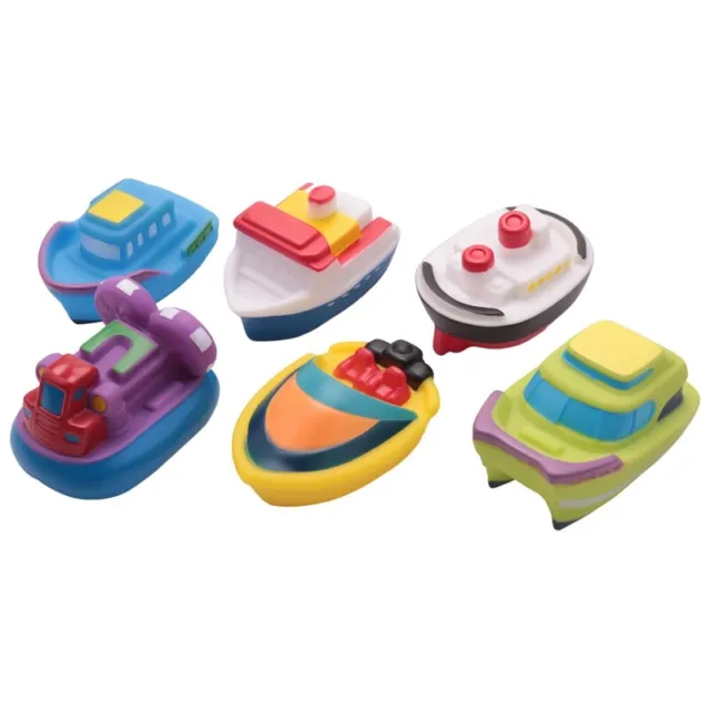 6 StüCk Spielzeug Schwimmendes Boot Spielzeug Baby Weich Zei G9H1