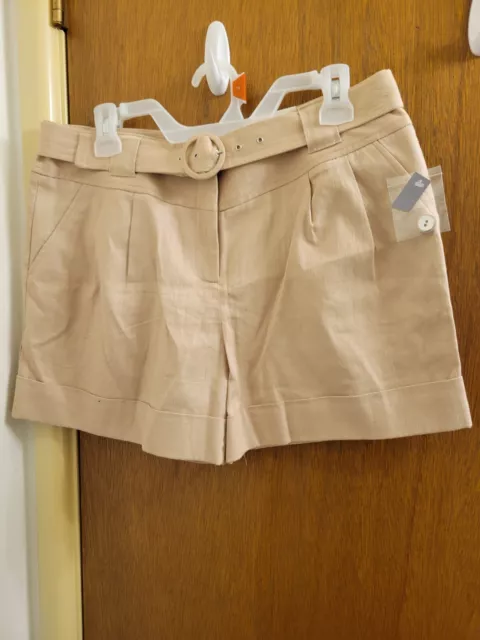 Womens Size 10 Average Apt 9 Ava Belted Shorts New Nwt