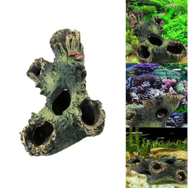 Resin Trunk Bole Driftwood Aquarium Ornament Fish Tank Decoration Accessories