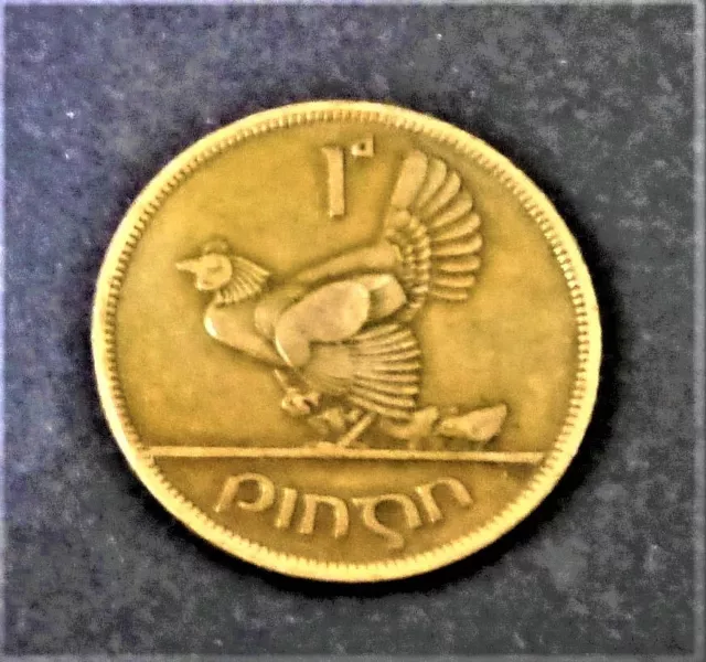 Vintage Ireland 1 Pingin 1942 - Republic Era Coin