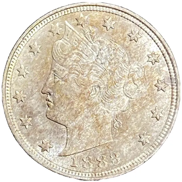 1883 “NO CENTS” PROOF LIKE GEM BU liberty V Nickel Ms Toned *1009