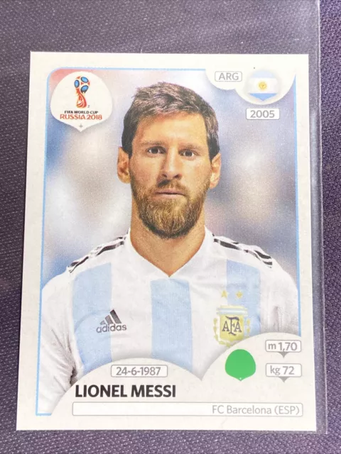 2018 Panini FIFA World Cup Russia #288 LIONEL MESSI STICKERS GREY BACK ARGENTINA