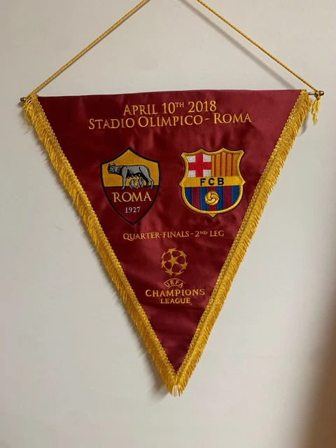Fanion ROMA PESCARA - Match Worn ? - Banderin Indossata - Occasion Collection