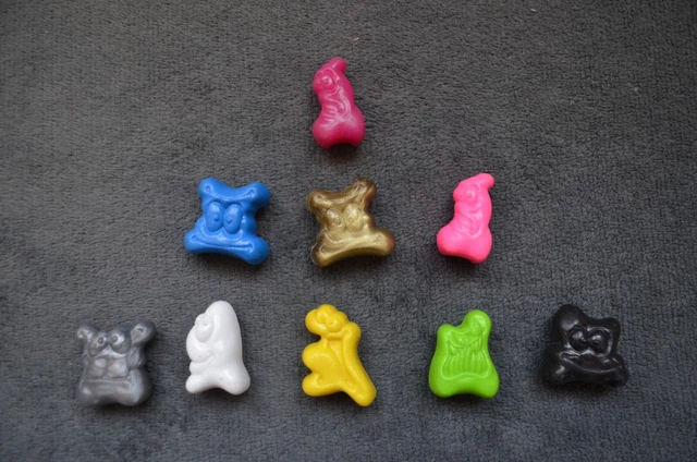 Lot De 16 Osselets Jojo's Original Laor Toys - Années 1990, En Plastique, Occasion, Jeu Vintage Rétro Pour Collection