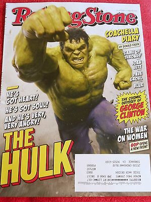 Rolling Stone Magazine May 2015 The Hulk Coachella Game Of Thrones Dave Grohl