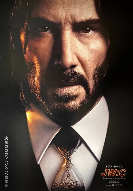 John Wick 2014 2 Set Keanu Reeves Japanese Chirashi Flyer Movie