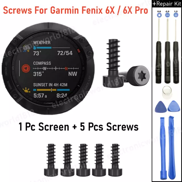 For Garmin Fenix 6X /6X Pro Watch LCD Display Screen Repair Replacement W/Screws