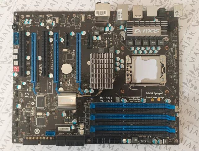 MSI X58 PRO-E ATX Mainboard /  LGA1366 / CPU  Max Support  I7 /