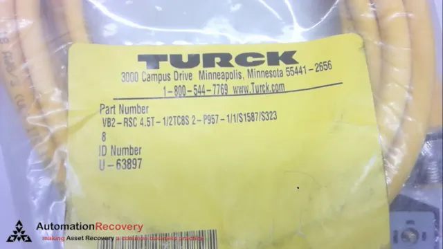 Turck Vb2-Rsc 4.5T-1/2Tc8S 2-P957-1/1/S1587/S3238,Molded Twin Junction,  #262763