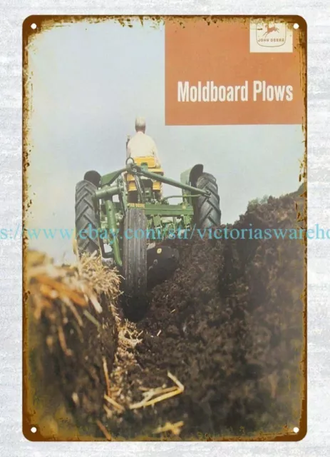 1964 farm equipment TRACTOR MOLDBOARD PLOW metal tin sign wall art home tavern