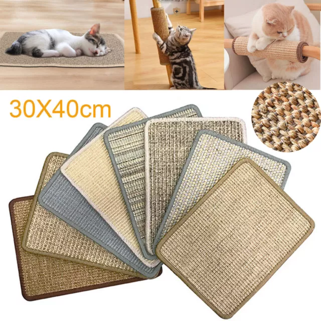 Cat Scratcher Board Pet Scratching Mat Natural Sisal Sofa Couch Protector Toy