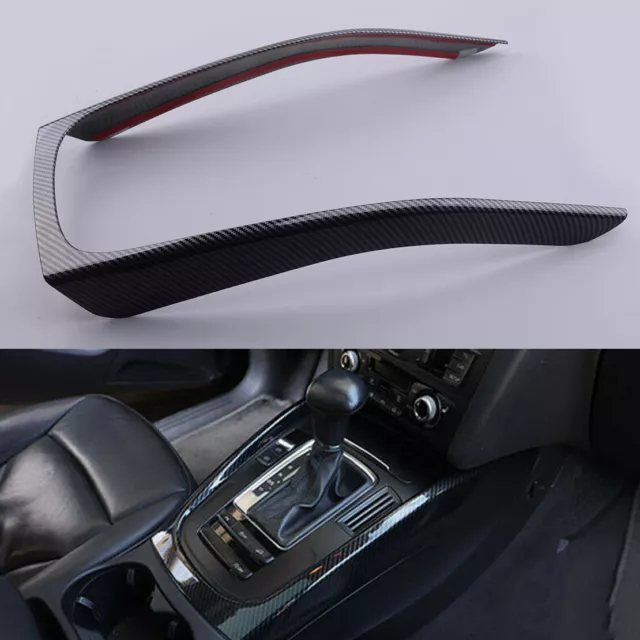 Carbon Fiber Style Gear Shift Panel Cover Trim Fit for Audi A4 B8 2009-2016