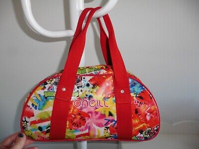 O'NEILL sac de sport tissu plastifié multicolore rouge fleuri Vintage