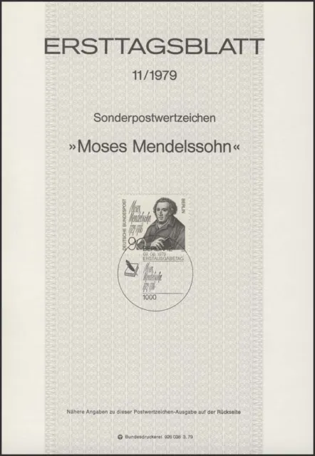 ETB 11/1979 Moses Mendelssohn, Philosoph