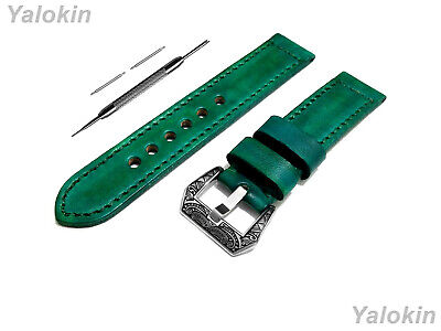 Vert Brossé Cuir Bracelet pour Garmin Vivomove Style Et Venu Carré -B20