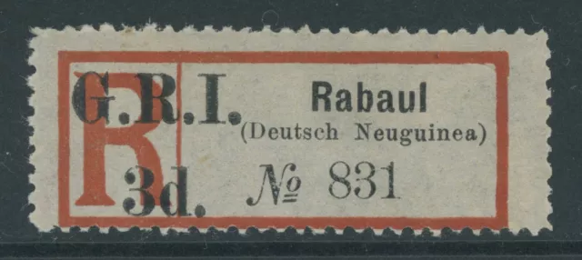 DNG Brit. Besetzung R-Zettel Rabaul ungebraucht LUXUS geprüft Krause 170 Euro
