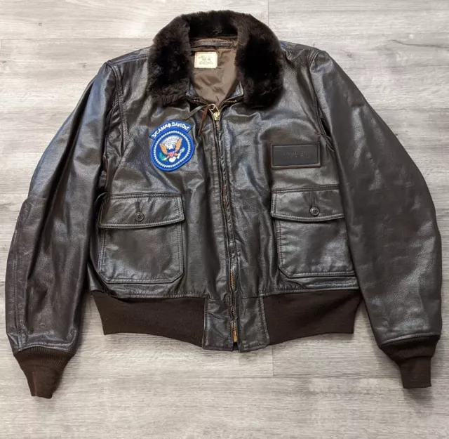 RONALD REAGAN PRESIDENTIAL Seal Camp David G1 leather jacket Head of ...