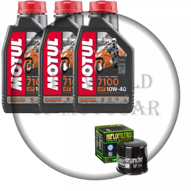 Service YAMAHA MT-07 700 MT07 2014-2020 Öl Motul 7100 10W40 + Filter Hiflo