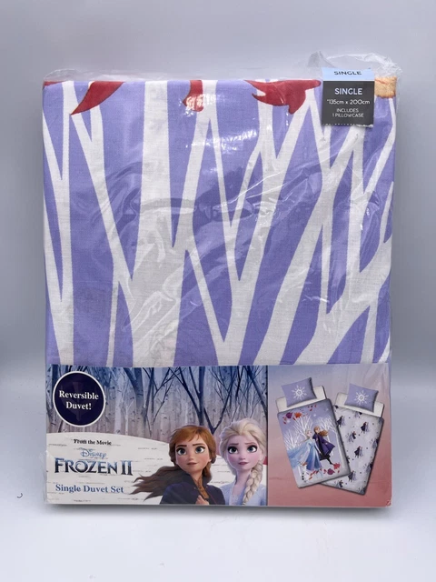 Disney Frozen 2 copripiumone per bambini singolo reversibile con 1 federa nuovo con scatola
