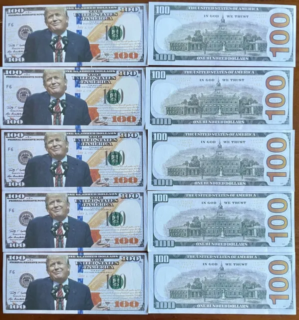 DONALD TRUMP NOVELTY $100.00 x 10 NOTES  Trump For President? FREE POST