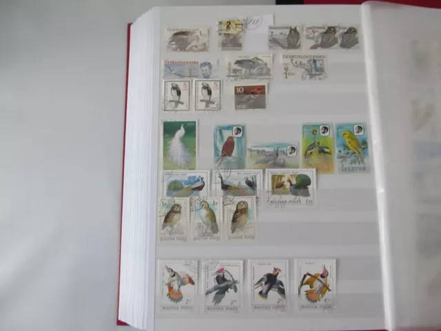 Briefmarken Motivsammlung Vögel verschiedene Länder Werte 68