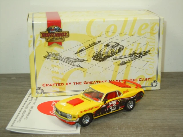 COCA COLA MATCHBOX Voiture Metal Ford Boss Mustang 1970 Ech 1/43 EUR 46,00 - FR