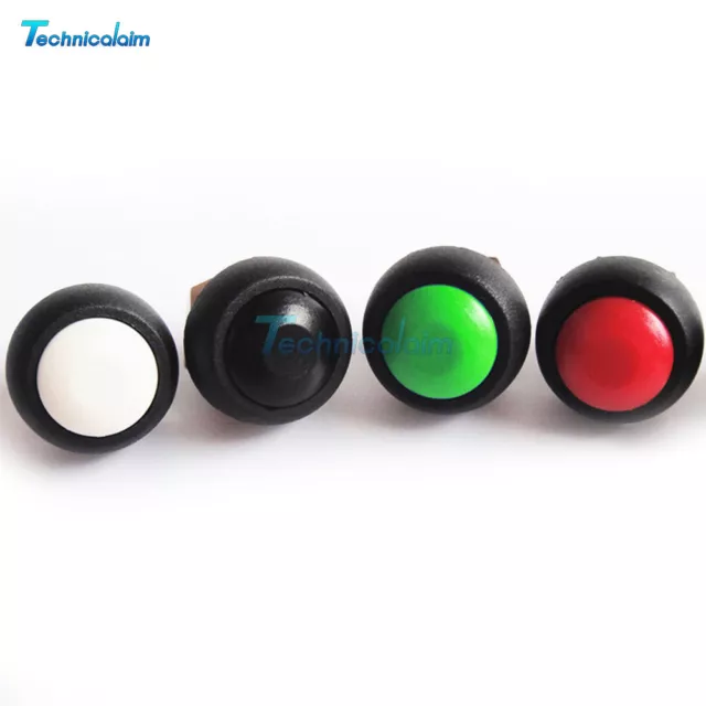 5Pcs 12mm Mini Round Switch Waterproof Momentary ON/OFF Push Button 6 Colors