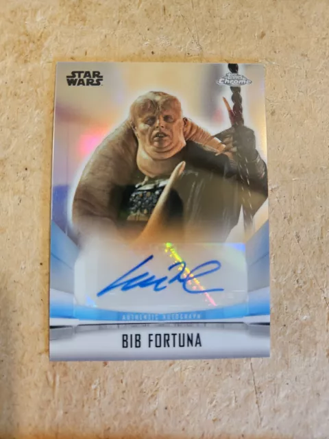 2022 Topps Chrome Star Wars Mandalorian Matthew Wood as Bib Fortuna Silver Auto