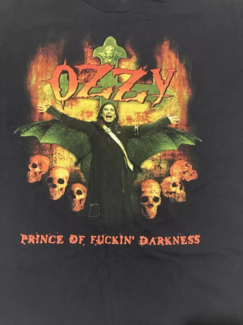 Vintage Ozzy Osbourne Ozzfest 2002 Prince Of Fuckin’ Darkness T-Shirt Size XL 2
