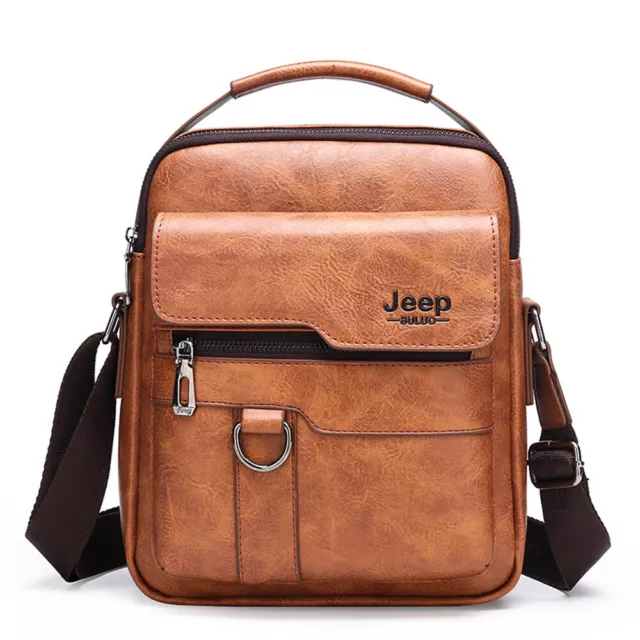 Men's Leather Cross Body Messenger Bag Shoulder Handbag Travel Work Business Bag