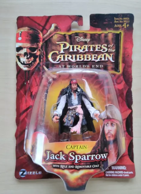 Zizzle Disney Pirates of the Caribbean Captain Jack Sparrow 2007 Action Figure