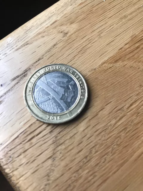 Rare 2016 The First World War Two Pound £2.00 Coin Uk, Circulated