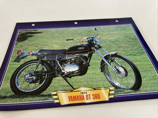 YAMAHA DT360 1974 360 Dt Form Card Motorbike Passion Collection