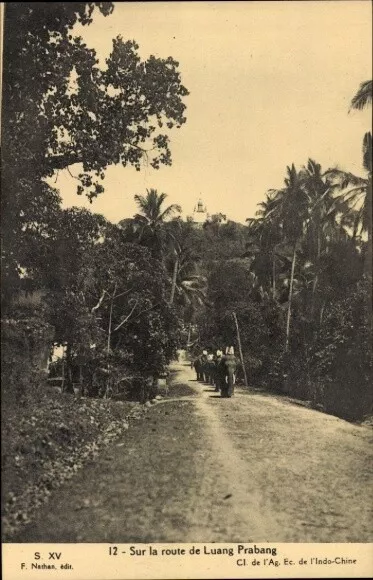 Ak Luang Prabang Laos, Sur la route de Luang Prabang, Elefanten... - 4198595