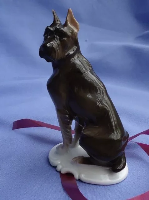 SCHNAUZER Rosenthal GERMANY dog figurine marked 1930s 3