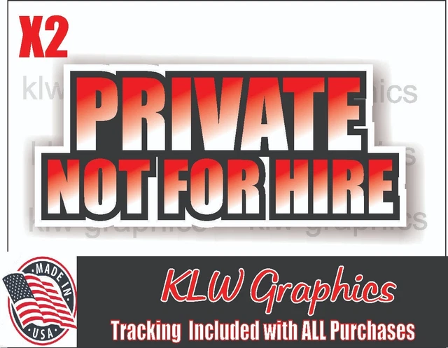 Private Not For Hire Decal Sticker Car Turbo Diesel Truck Trailer - Foto 9