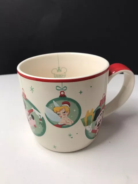 Disney Parks Mickey Minnie Mouse Tinkerbell Holiday Christmas Coffee Mug