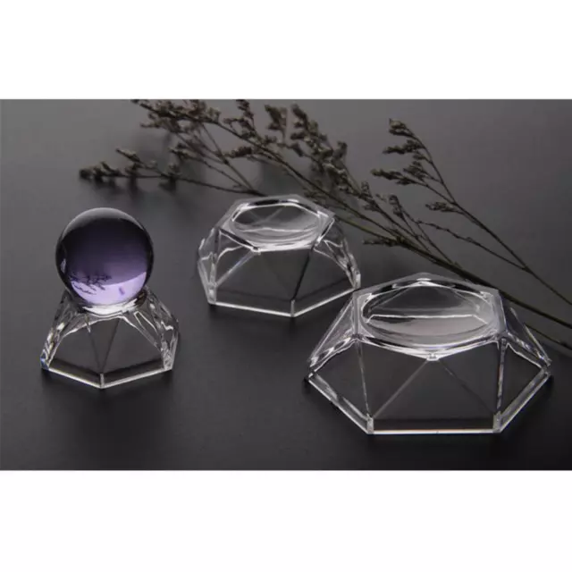Sphere Display Stand (Clear Acrylic) Crystal Ball Display Base Holder Home Decor