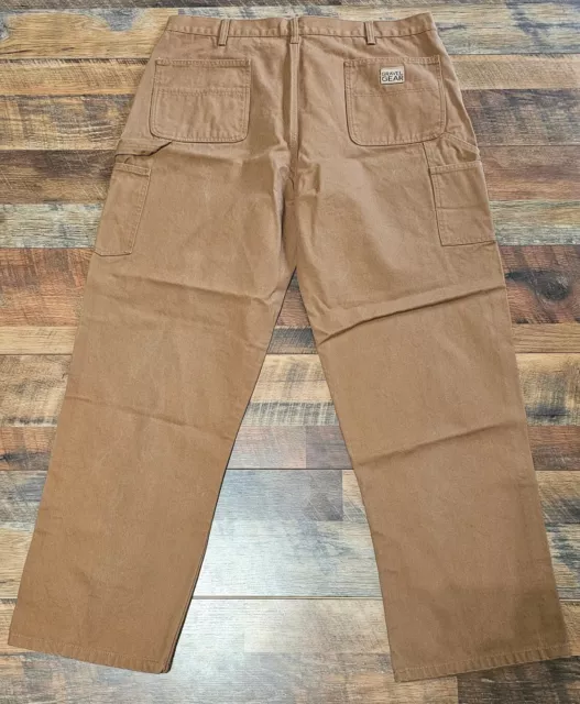 Gravel Gear Carpenter Work Pants Men's 40x 32 Brown Relaxed Fit Ships Fast!!! 2