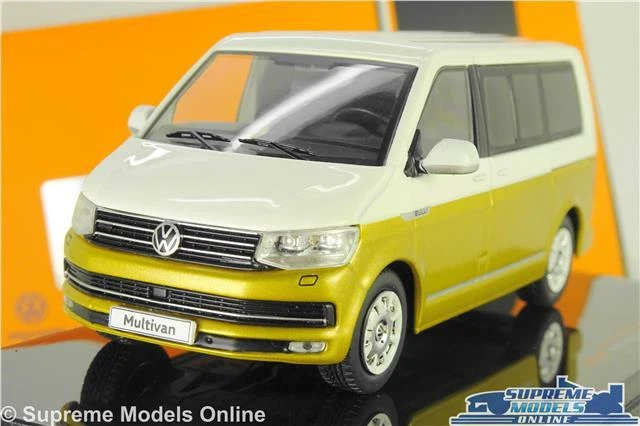 VW T6 Multivan 2017 Plateado/Blanco - Furgoneta Volkswagen 1:43 de IXO