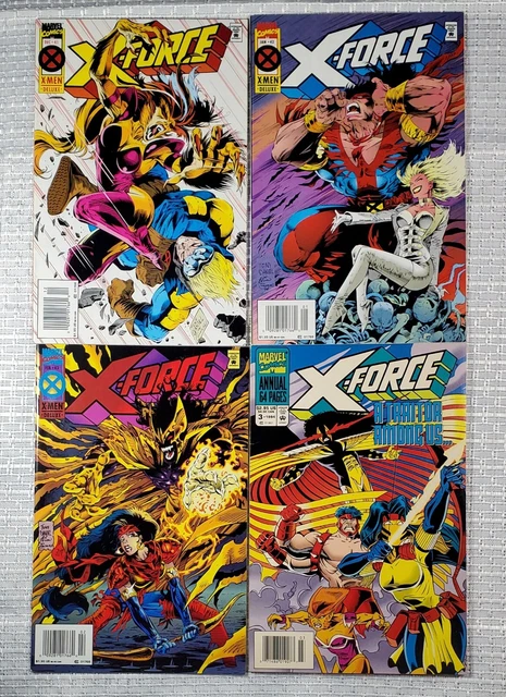 XFORCE, Lot Of 4 1994 Marvel X-Force Comics # 41, 42, 43 and Annual #3