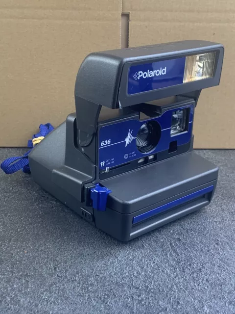 Polaroid 636 Typ 600 Film Instant Sofortbild-Kamera Retro Vintage Blau Schwarz