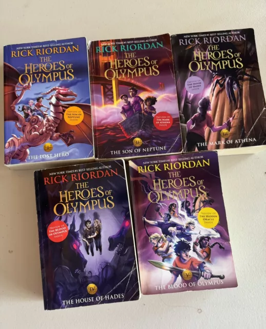 The Heroes of Olympus Series: Paperback Set Books 1-5 By Rick Riordan