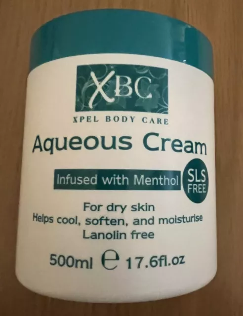 Aqueous cream  Menthol 500g Dry Skin | Eczema | Dermatitis| soothe & moisturise