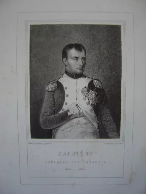 Belle gravure Portrait de NAPOLEON BONAPARTE Napoléon Empereur des Français