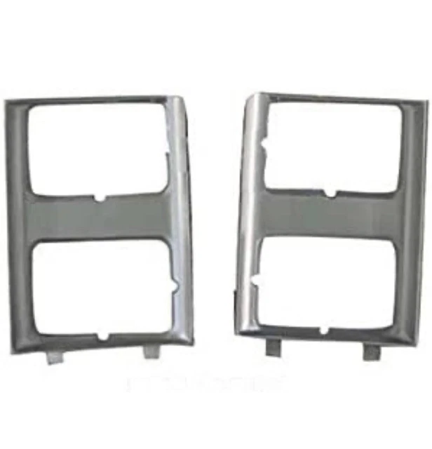 New Headlight Doors Set of 2 Driver & Passenger Side Chevy Silver Pair for 85-88