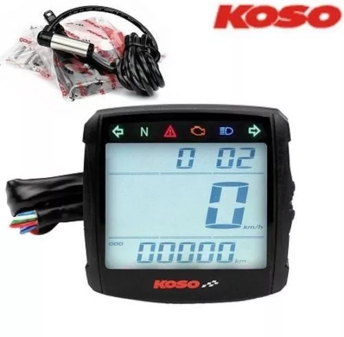 Compteur digital universel KOSO XR-01S neutre essence cligno Scooter Moto 12V